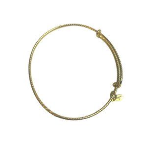 Alex and Ani Goldtone Expandable Bangle Bracelet Twist Design